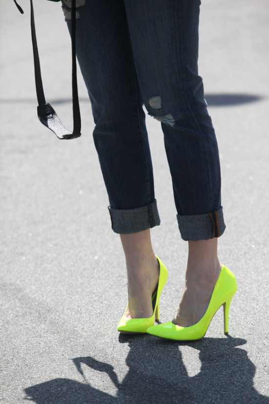 How to Style Neon Pumps - Glam Latte