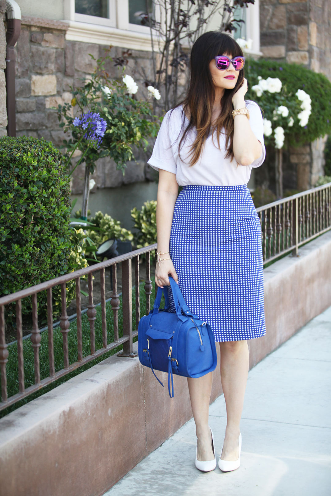 Polka Dot Skirt and Breaking Out of a Style Rut - Glam Latte