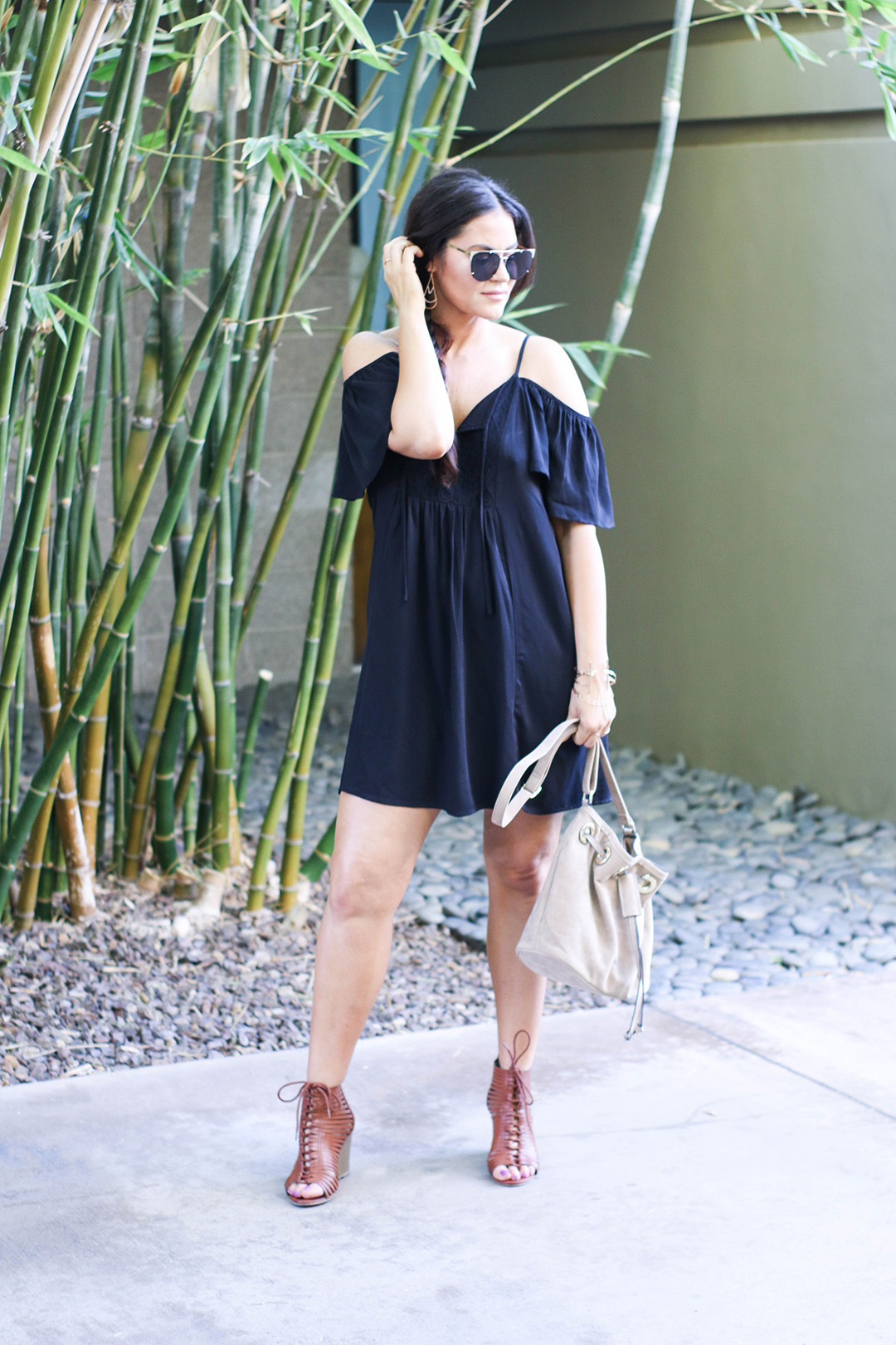 Cold shoulder dress