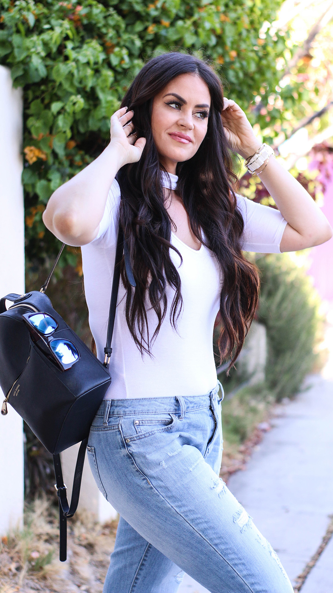 white bodysuit