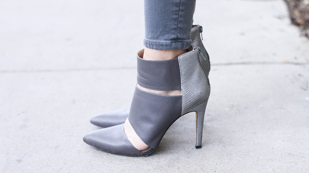 gray booties